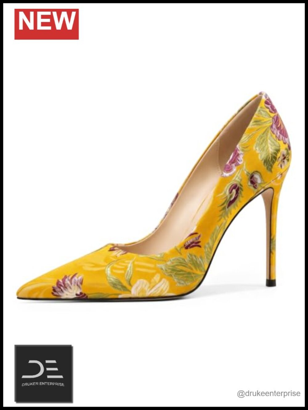 Women's Stiletto Heel Pumps, Pointed Toe Slip On Dress Shoes
